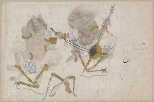 To dæmoner, bundet, 1400-tallet af Iranian Master