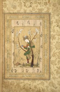 Ungdom siddende i et blomstrende træs gaffel, 1560