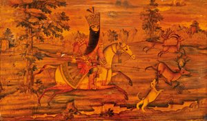 Detalje af en Qajar-kiste