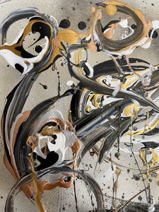 Fluid Gold – Abstrakt af Irene Chua