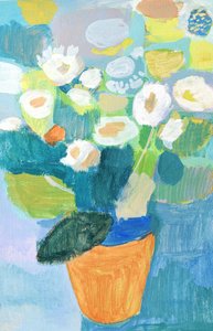 Farverige potteblomster af Iria Fernandez