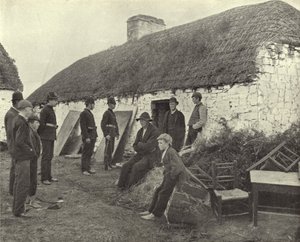 Udsættelsesscene, County Clare (s/h-billede) af Irish Photographer