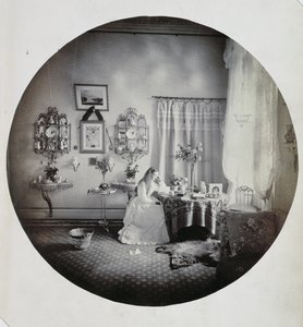 Interiør af Muckross House, ca. 1865 (albumin print) af Irish Photographer