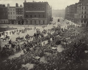 Parnell Memorial Procession, Dublin (s/h-billede) af Irish Photographer
