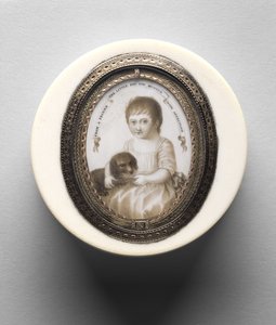 Æske med portræt af en dreng, ca. 1790 (sepia på elfenben