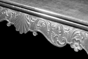 Detalje af et George III-kortbord, ca. 1765 (mahogni) af Irish School