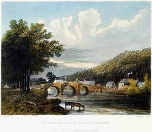 New Bridge, Vale of Ovoca, Co. Wicklow, 1835 af Irish School
