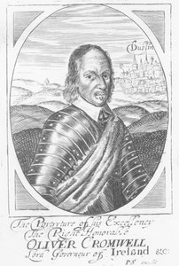 Oliver Cromwell (1599-1658) ca. 1650 af Irish School