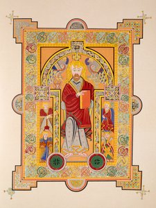 Saint Matthew, fra en faksimilekopi af Book of Kells, pub. af Day & Son
