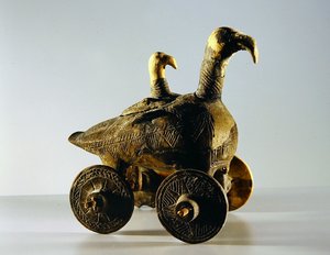Krukkevogn på hjul (terracotta) af Iron Age