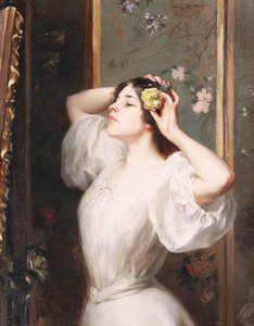 Den gule rose, ca. 1900 (olie på lærred)