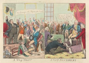 Ein Whig-Toast - Ein Tory-Gefühl af Isaac Cruikshank