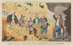Hölle im Aufruhr: oder eine Eilnachricht vom Komitee af Isaac Cruikshank