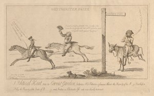 Westminster Races, A Political Heat Run i Covent Garden af Isaac Cruikshank