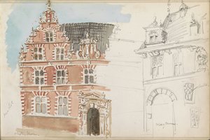 Rådhuset og Waag i Hoorn af Isaac Gosschalk