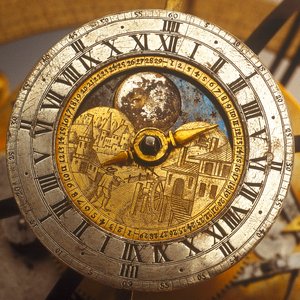 Urskive-detalje af himmelsk urværksglobus af Isaac III Habrecht