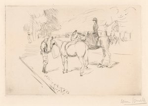 Amazon med ledsager af Isaac Israels (signed by artist)