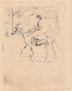 Kvinde til hest af Isaac Israels (signed by artist)