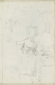 Abklatsch af kridttegningen på ark 5 verso af Isaac Israels