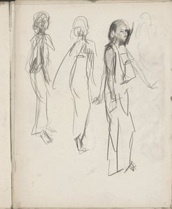 Tre stående indiske figurer af Isaac Israels