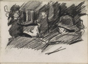 Mand og kvinde med hat, set bagfra af Isaac Israels