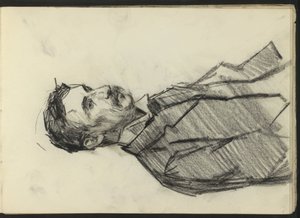 Mand med overskæg af Isaac Israels