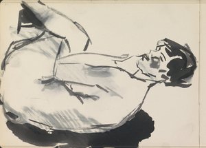 Siddende nøgen kvinde af Isaac Israels