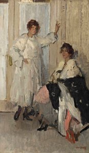Mannequinerne Ippy og Gertie i Hirsch, Amsterdam, ca. 1915-17 (olie på lærred)