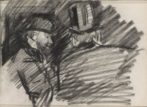 To mænd med hatte af Isaac Israels