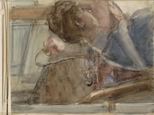 Kvinde ved et bord af Isaac Israels