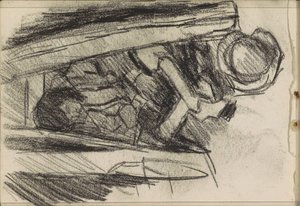 Siddende ung mand af Isaac Israels
