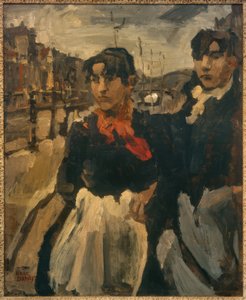 To piger på Lijnbaansgracht af Isaac Israels