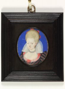Frances Howard, hertuginde af Lennox og Richmond (akvarel på vellum) af Isaac Oliver