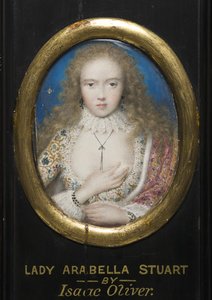 Lady Arabella Stuart (akvarel på pergament)