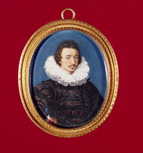 Selvportræt (akvarel på vellum) af Isaac Oliver