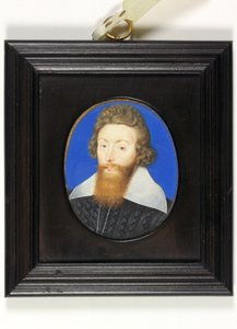 Sir Richard Leveson (Leveson), viceadmiral af England (akvarel på vellum) af Isaac Oliver