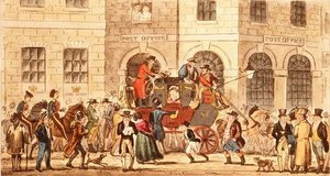 Bull and Mouth Inn af Isaac Robert Cruikshank