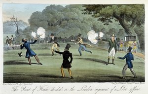 Duel med en pistol for en hjertesag - i "" Den engelske spion"" af Charles Molloy Westmacott, ill. af Robert Cruikshank, London af Isaac Robert Cruikshank