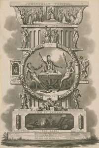 Korinthisk Kapital, Roser, Pinks og Tulipaner; Op- og nedture, ins og outs af livet i London af Isaac, Robert and George Cruikshank