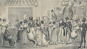 In the Saloon at Covent Garden, 1821, 1920. Kunstnere: Isaac Robert Cruikshank, George Cruikshank.