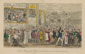 Tom Jerry og Logic i karakterer ved det store karneval af Isaac, Robert and George Cruikshank
