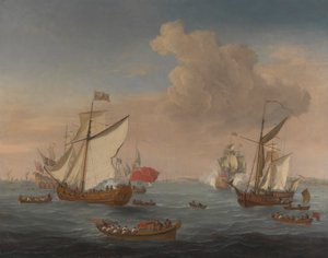 Skibe i Thames Estuary nær Sheerness