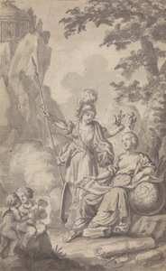 Frontispice for Town and Country Magazine, for Vol. II, nr. 1 af Isaac Taylor