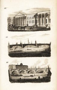 Det generelle postkontor, Southwark Bridge og Waterloo Bridge af Isaac Taylor