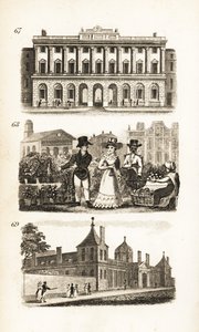 Royal Academy, Covent Garden og British Museum af Isaac Taylor