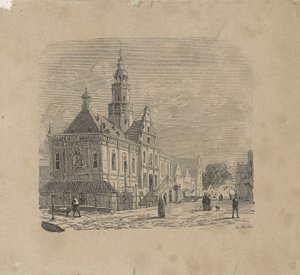 Udsigt til rådhuset i Bolsward