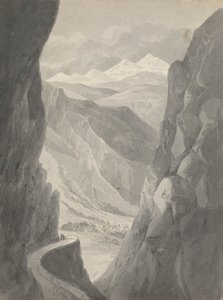 Pass of the Gemmi/ Descending til Leukas Bad (Schweiz) af Isaac Weld