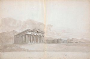 To tempelruiner med studier af Isaac Weld