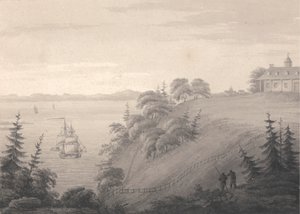 Udsigt over Mount Vernon, general Washingtons sæde af Isaac Weld