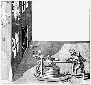 Brandbil, fra Isaac de Caus Nouvelle Invention de Lever l